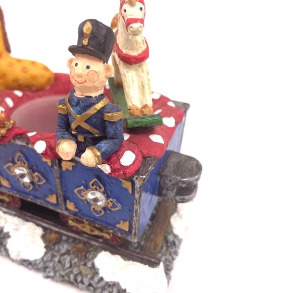 Vintage Holiday Time Christmas Train Candle Holder 3-Piece Set Total Length 17” - Picture 9 of 14